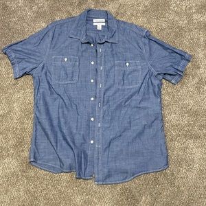 Mens short sleeved button down
